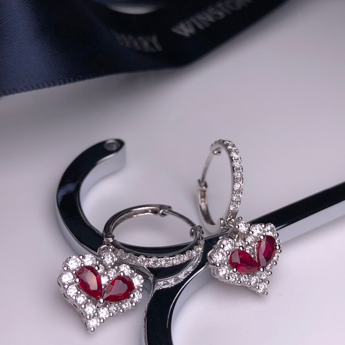 14k Gold 2.31 Ctw Natural Ruby & Diamond Earrings - 5