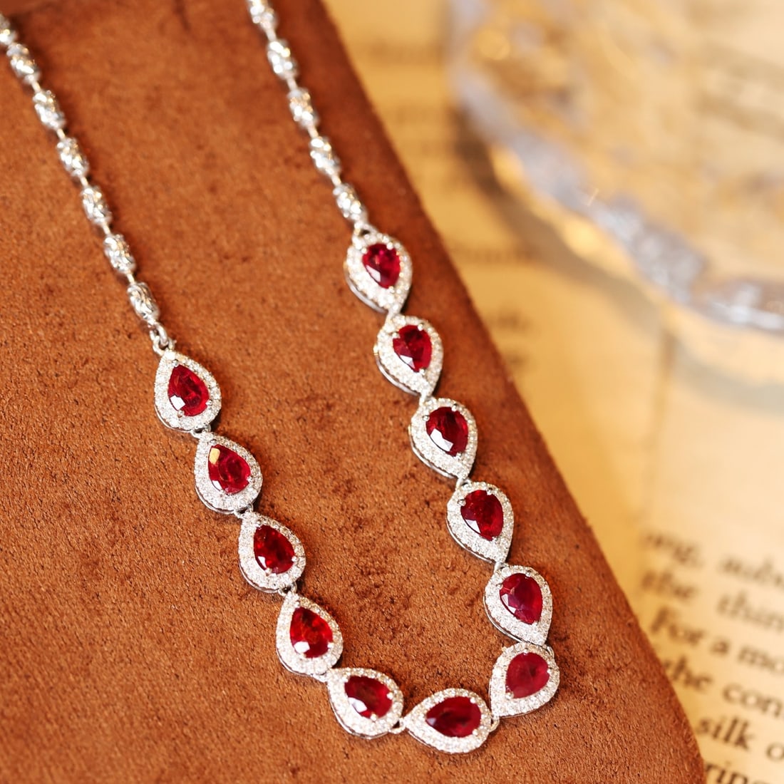 14k Gold 3.01 Ctw Vivid Red Natural Ruby & Diamond Bracelet - 2