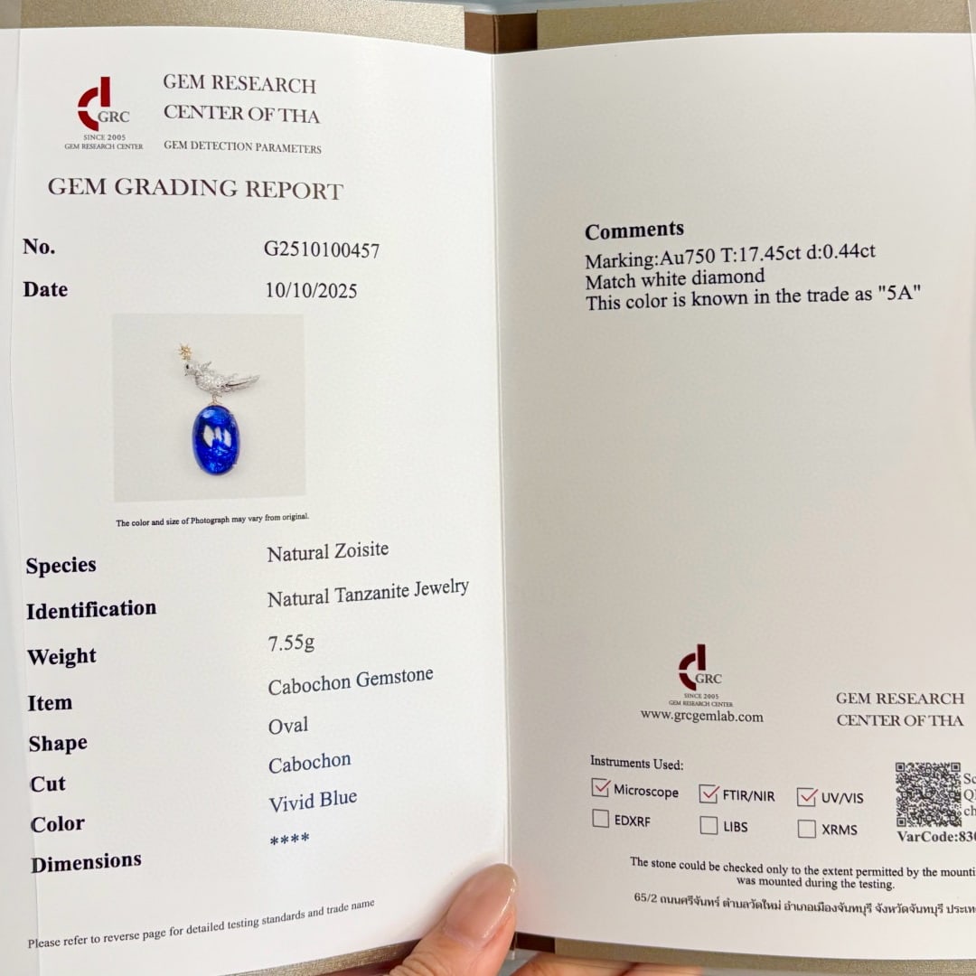 14k Gold 17.89 Ctw Natural Tanzanite & Diamond Brooch/pendant( Without Chain ) - 2