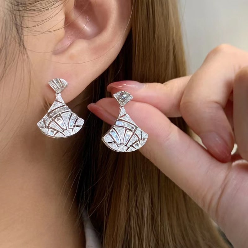 14k Gold 0.8 Ct Natural H Diamond Earrings - 4