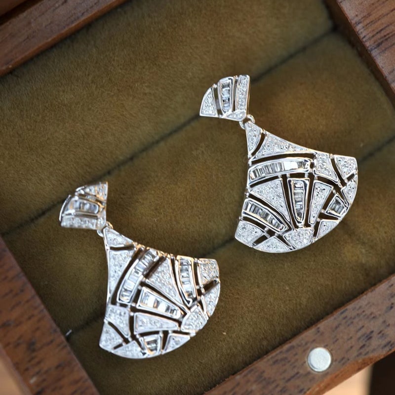 14k Gold 0.8 Ct Natural H Diamond Earrings - 5