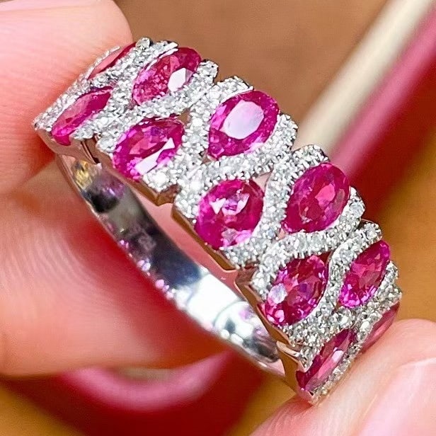 14k Gold 2.55 Ct Natural Ruby & Diamond Ring - 2