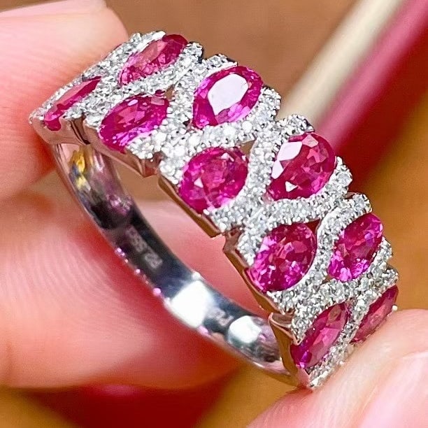 14k Gold 2.55 Ct Natural Ruby & Diamond Ring - 3
