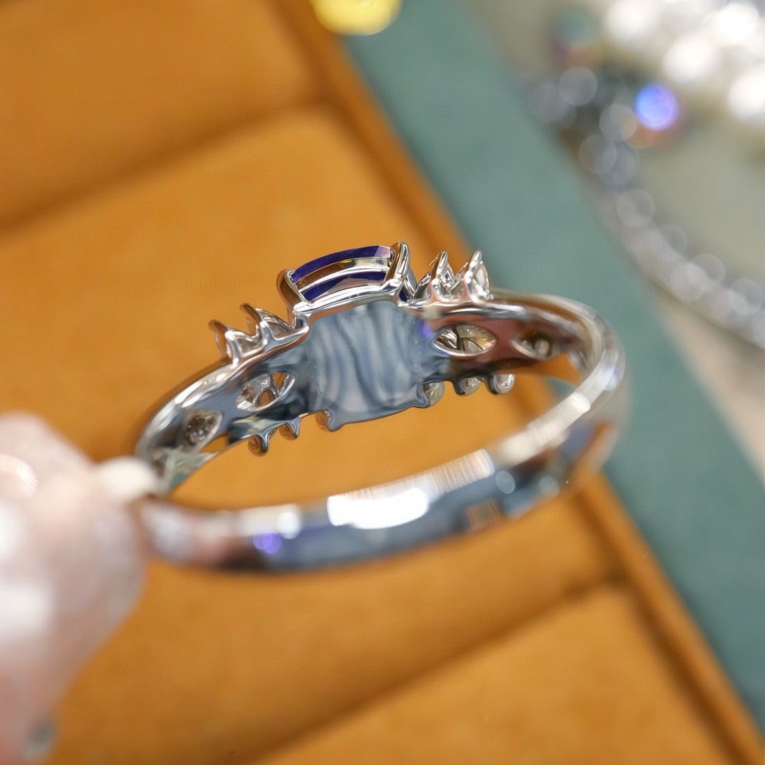 14k Gold 2.39 Ctw Natural Sapphire & Diamond Ring - 4