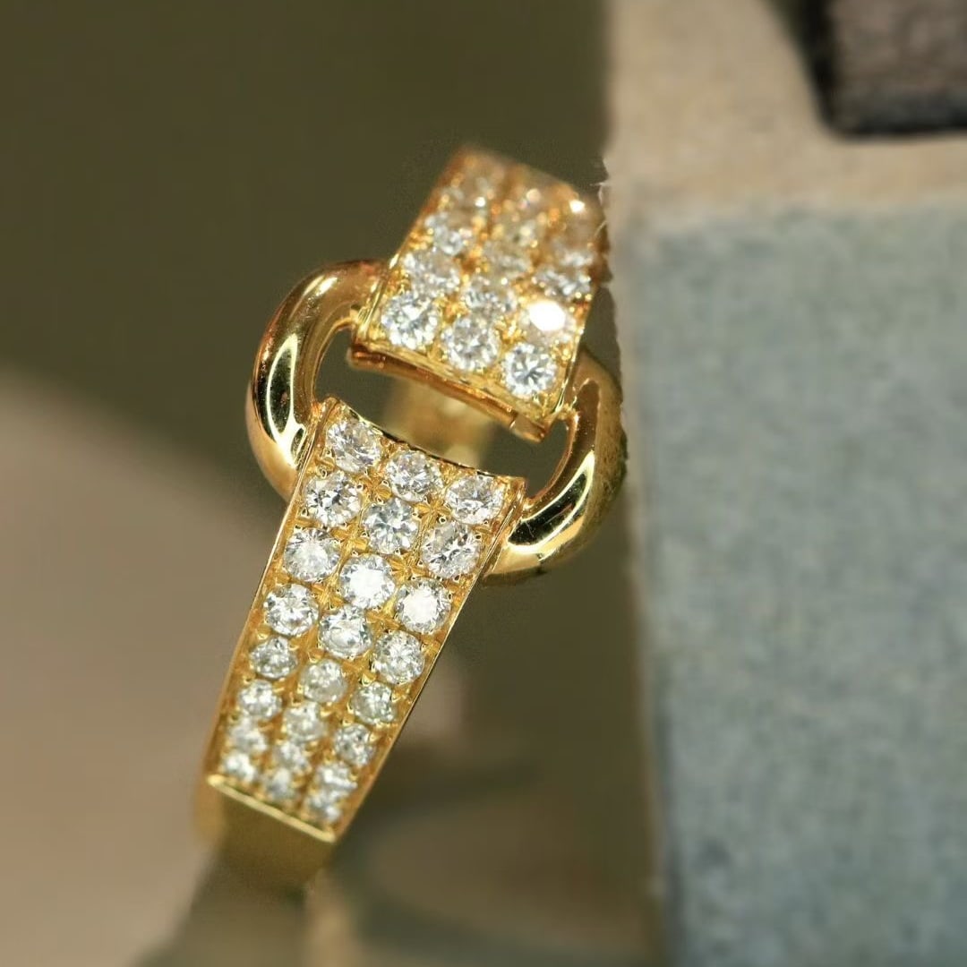 14k Gold 0.5 Ct Natural H Diamond Ring - 3