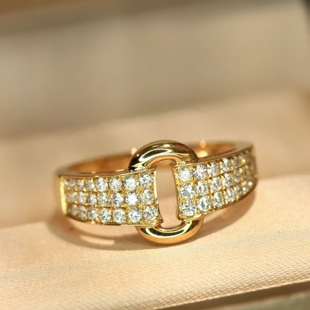 14k Gold 0.5 Ct Natural H Diamond Ring - 5