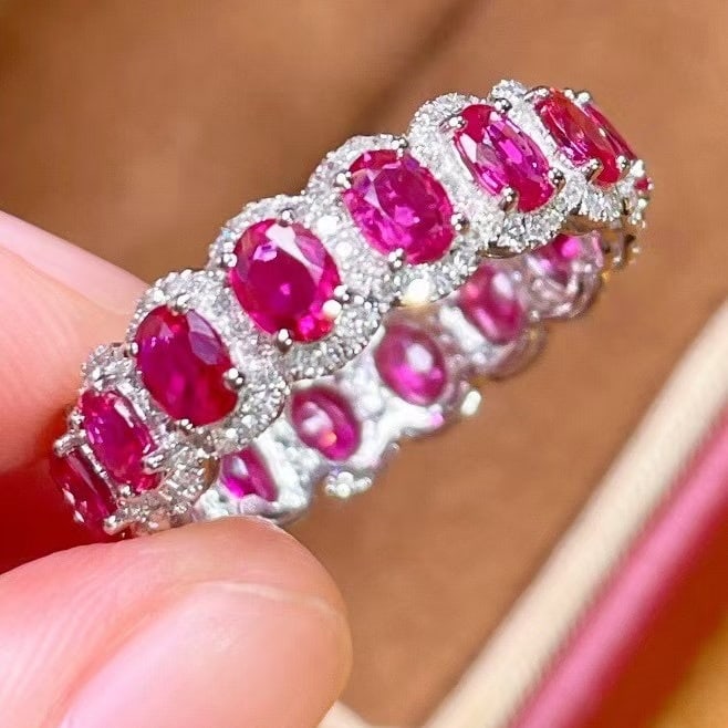 14k Gold 2.73 Ct Natural Ruby & Diamond Ring - 2