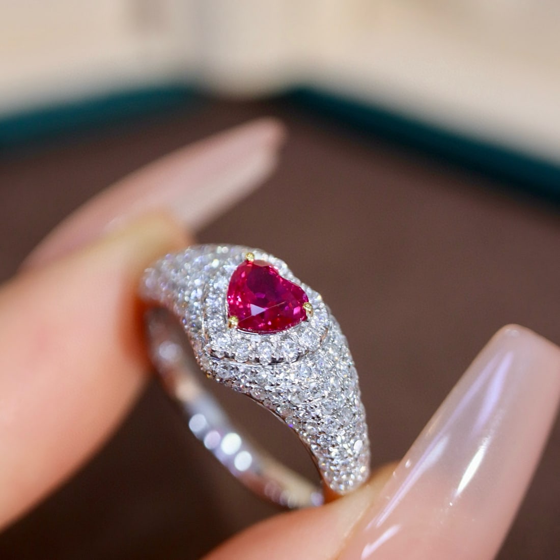 14k Gold 1.25 Ctw Natural Ruby & Diamond Ring - 2