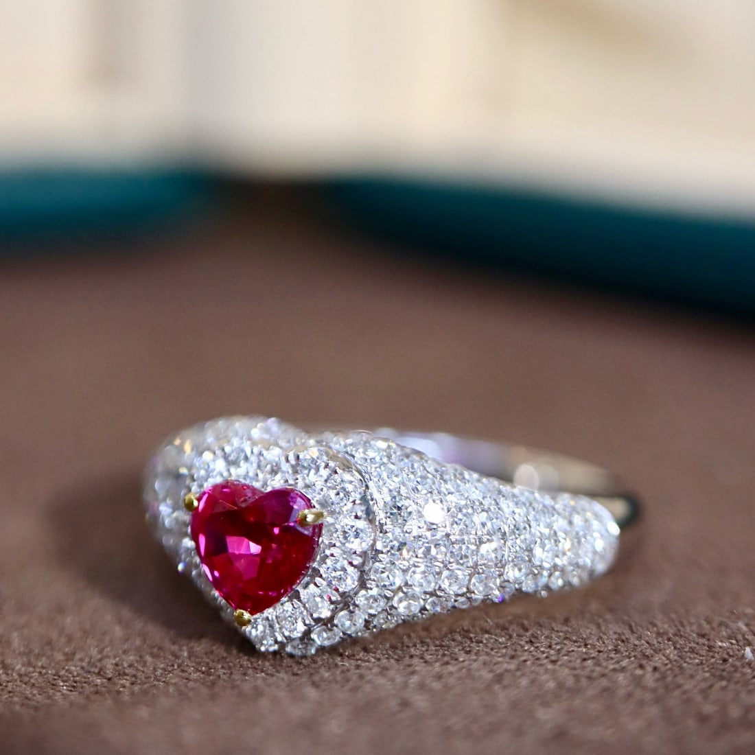 14k Gold 1.25 Ctw Natural Ruby & Diamond Ring - 7