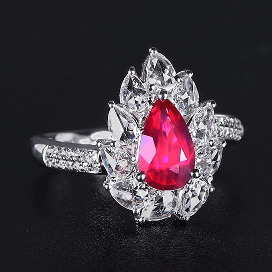 14k Gold 1.69 Ctw Natural Ruby & Diamond Ring - 3