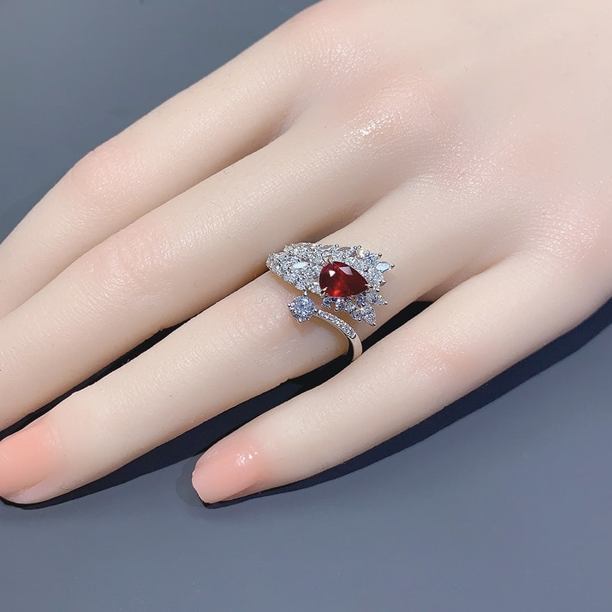 14k Gold 2.11 Ctw Natural Ruby & Diamond Ring - 7