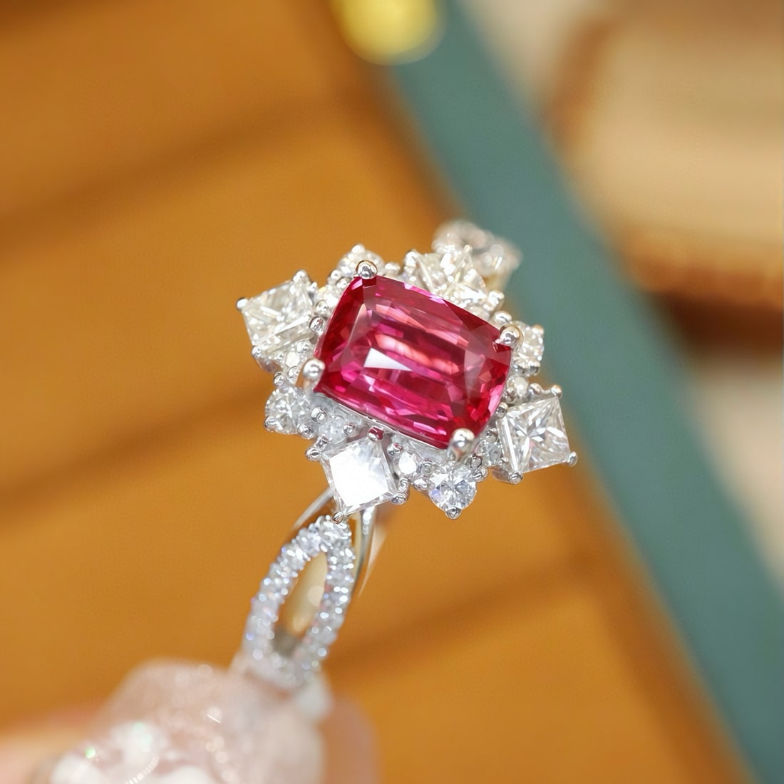 14k Gold 1.53 Ctw Natural Ruby & Diamond Ring - 3