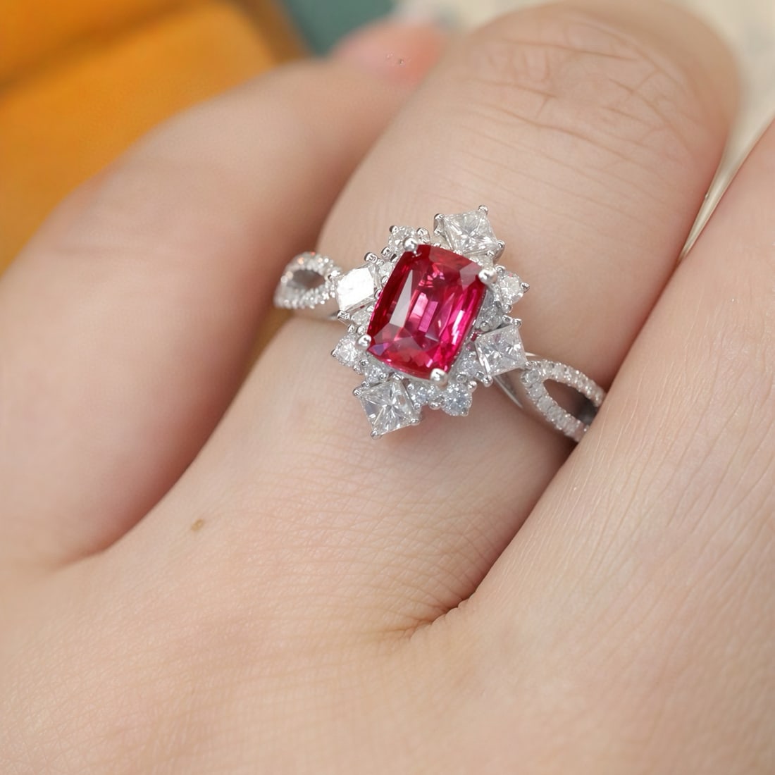 14k Gold 1.53 Ctw Natural Ruby & Diamond Ring - 5