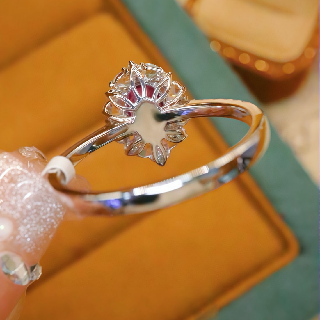 14k Gold 1.38 Ctw Natural Ruby & Diamond Ring - 4