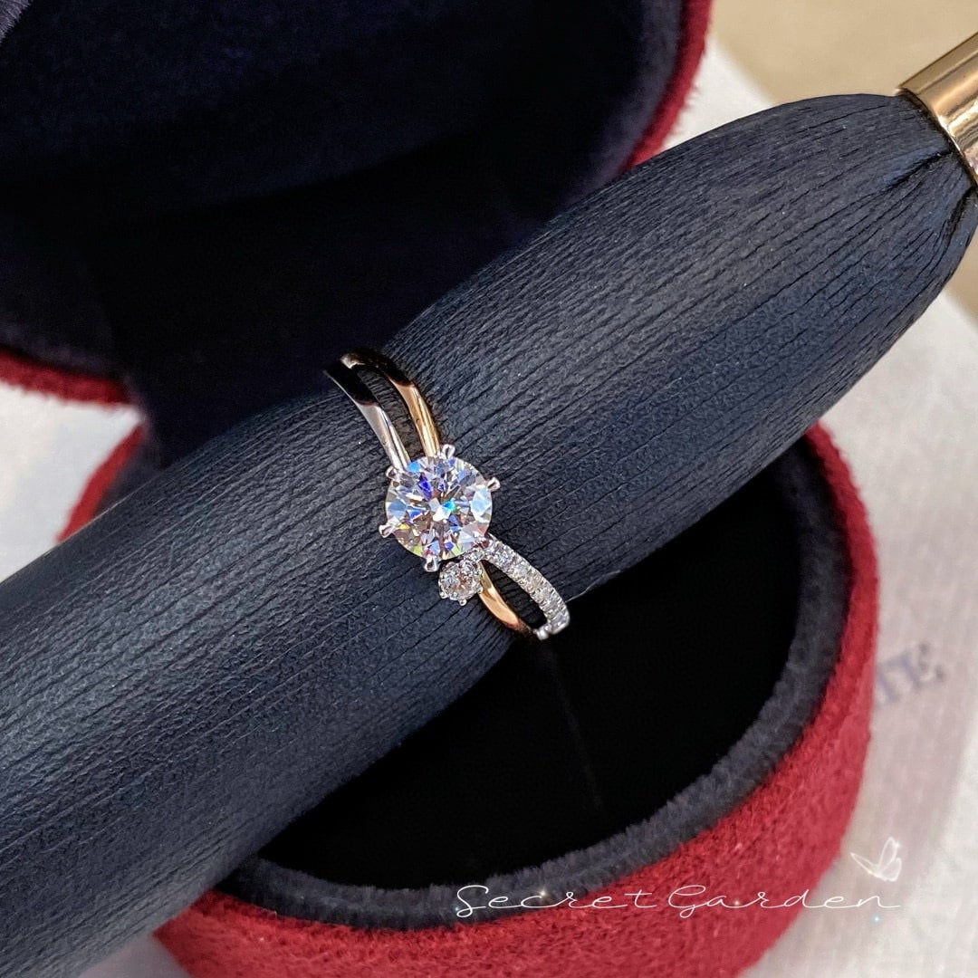 14k Gold 0.59 Ctw Natural H Diamond Ring - 3