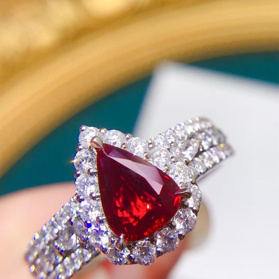 14k Gold 1.89 Ctw Natural Ruby & Diamond Ring - 2