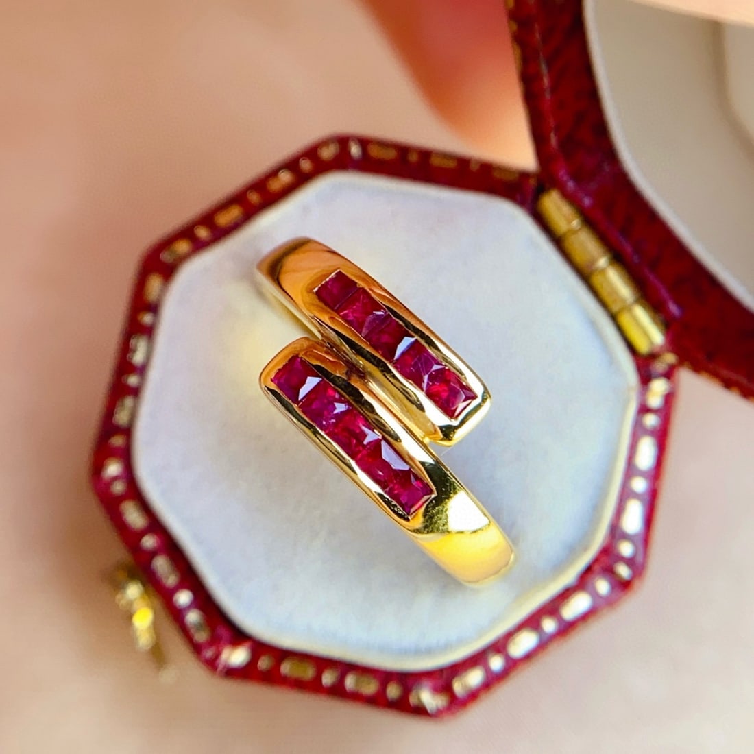 14k Gold 0.55 Ct Natural Ruby Ring - 2
