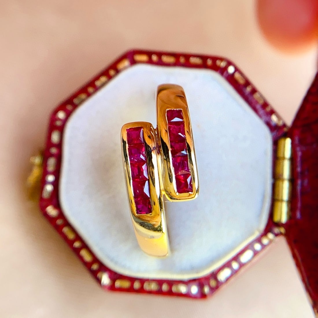 14k Gold 0.55 Ct Natural Ruby Ring - 5