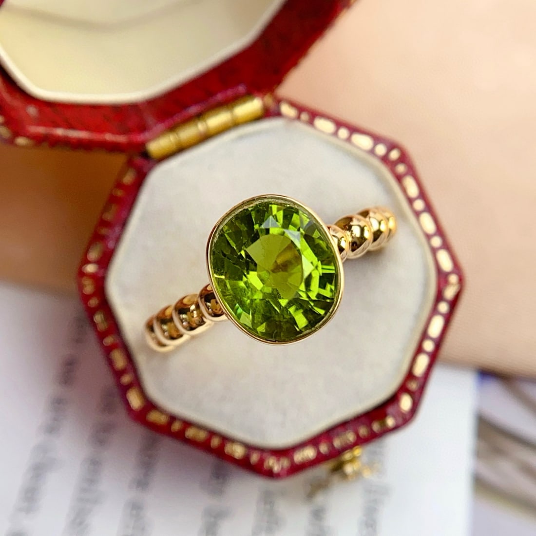 14k Gold 3.30 Ct Natural Tourmaline Ring: Ref:231068223 // gold content:14k gold // ring size:7. 25us // // main gemstone:tourmaline // shape:oval // carat weight:3. 30ct // color:green // treatment:natural // Condition: NewLow Estimate: