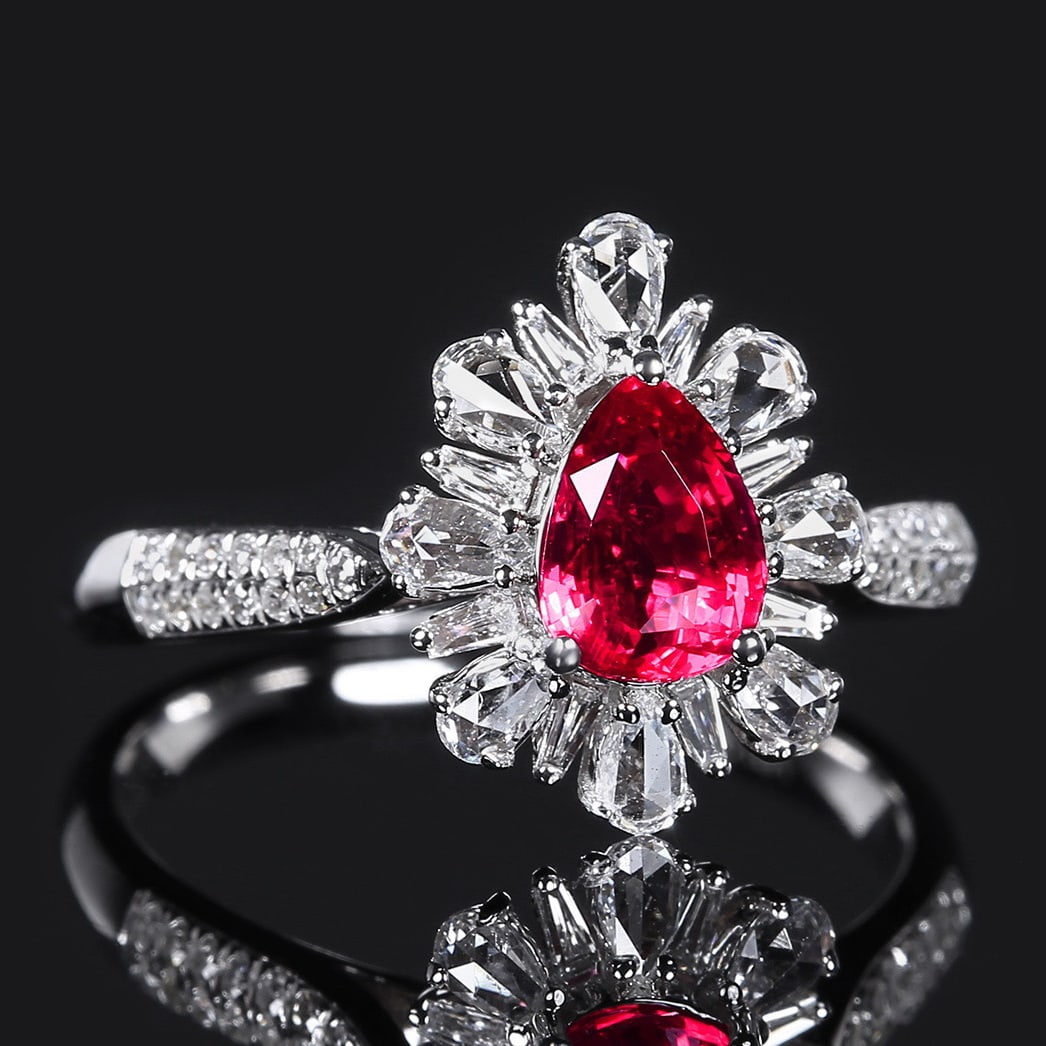 14k Gold 1.48 Ctw Natural Ruby & Diamond Ring - 3
