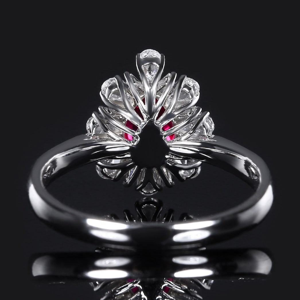 14k Gold 1.48 Ctw Natural Ruby & Diamond Ring - 4