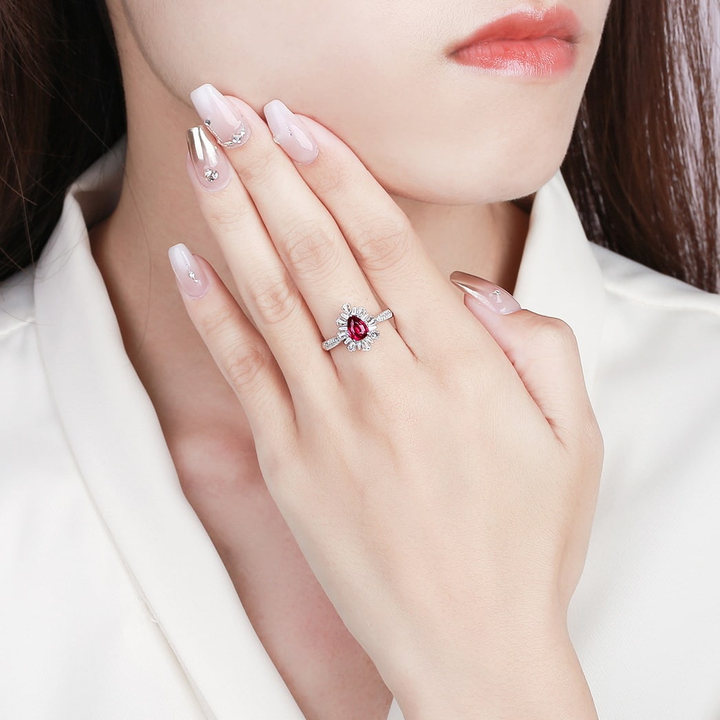 14k Gold 1.48 Ctw Natural Ruby & Diamond Ring - 6