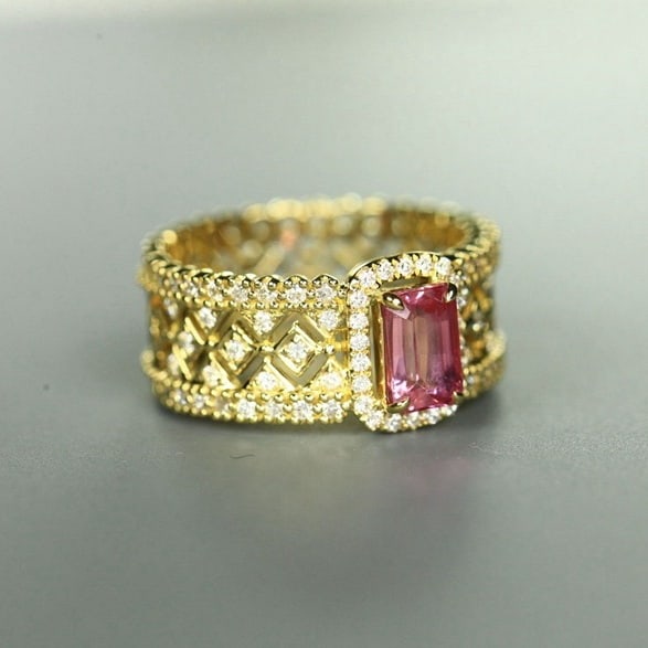 14k Gold 1.53 Ctw Natural Sapphire & Diamond Ring - 2