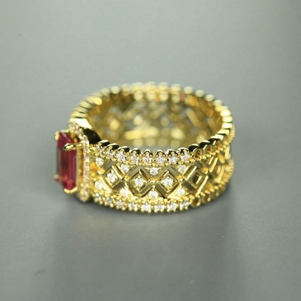 14k Gold 1.53 Ctw Natural Sapphire & Diamond Ring - 4