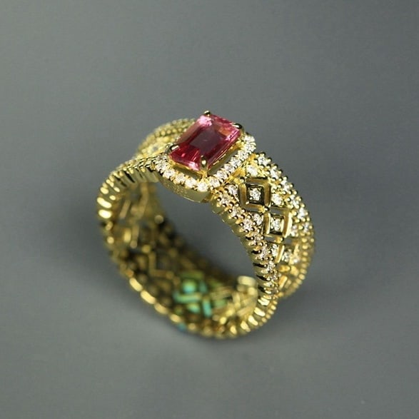 14k Gold 1.53 Ctw Natural Sapphire & Diamond Ring - 5