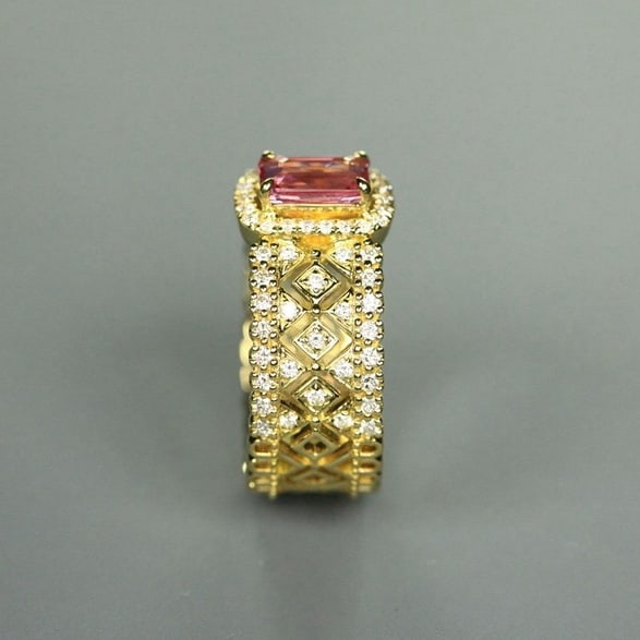 14k Gold 1.53 Ctw Natural Sapphire & Diamond Ring - 9