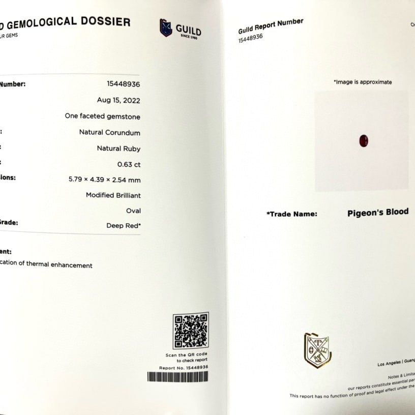 14k Gold 0.99 Ctw Natural Ruby & Diamond Pendant( Without Chain ) - 6