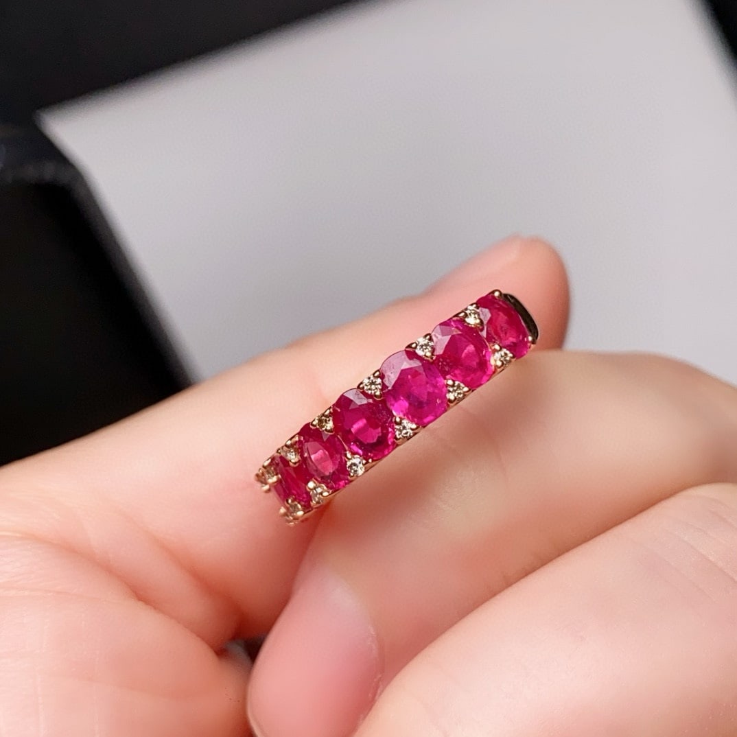 14k Gold 2.27 Ctw Natural Ruby & Diamond Ring - 3