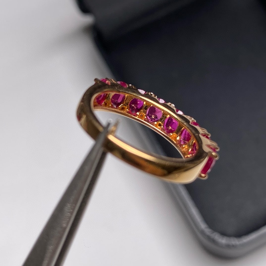 14k Gold 2.27 Ctw Natural Ruby & Diamond Ring - 6