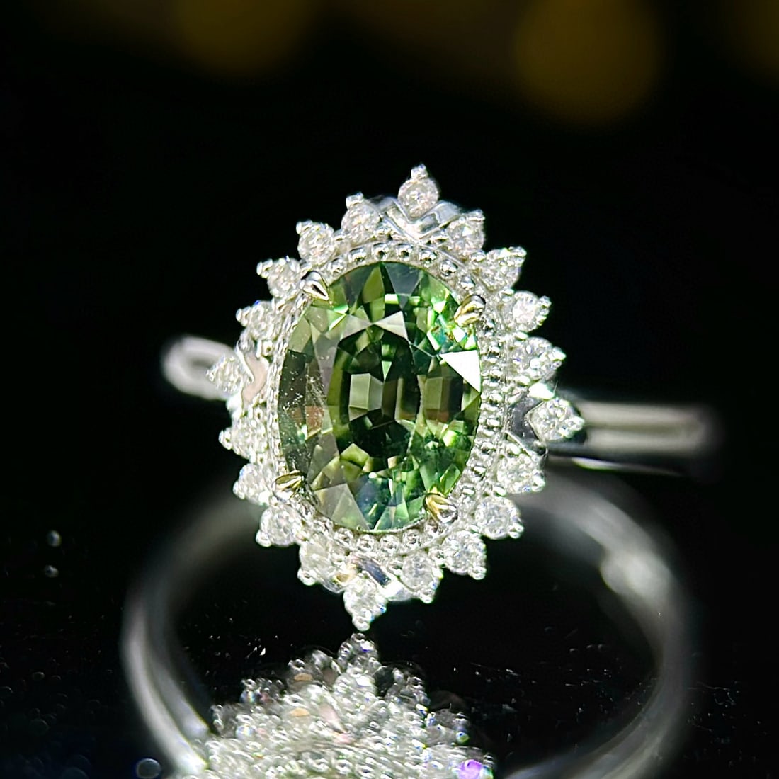 14k Gold 1.8 Ctw Natural Sapphire & Diamond Ring - 4