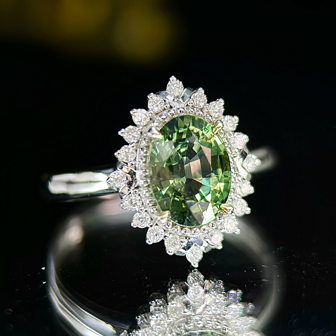 14k Gold 1.8 Ctw Natural Sapphire & Diamond Ring - 5