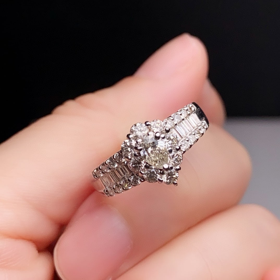 14k Gold 1.00 Ctw Natural H Diamond Ring - 3