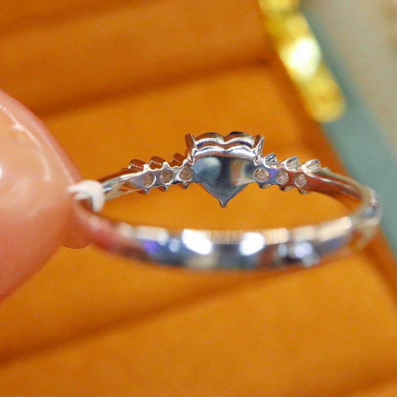 14k Gold 0.98 Ctw Natural Sapphire & Diamond Ring - 4