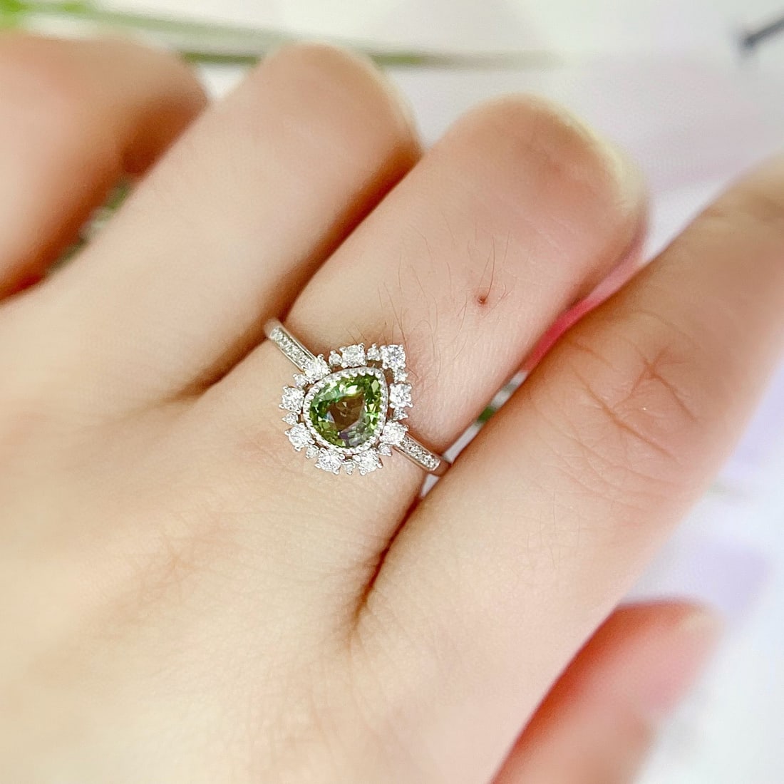 14k Gold 0.95 Ctw Natural Sapphire & Diamond Ring - 6