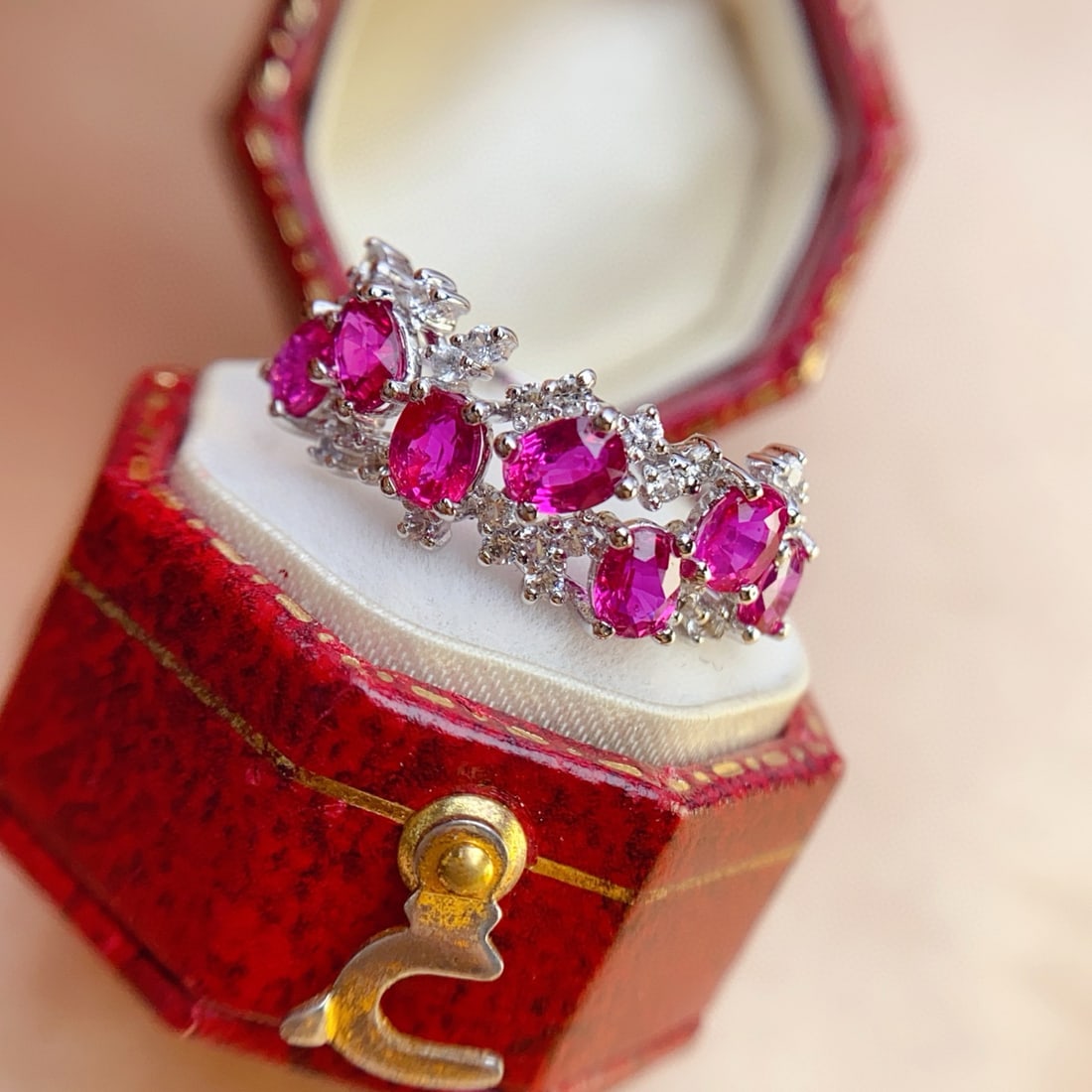 14k Gold 2.00 Ct Natural Ruby & Sapphire Ring - 3