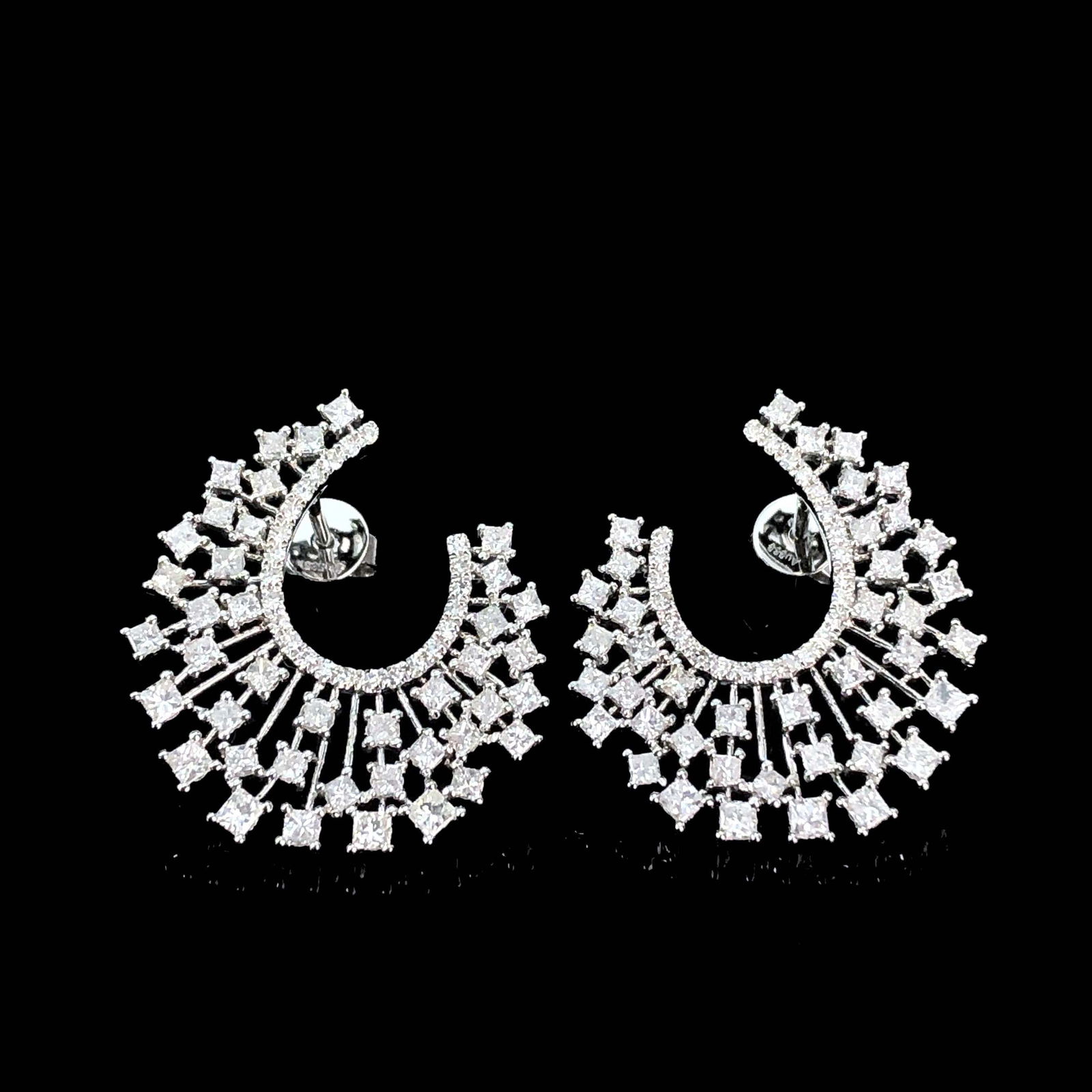 14k Gold 1.88 Ct Natural H Diamond Earrings (1 of 6)