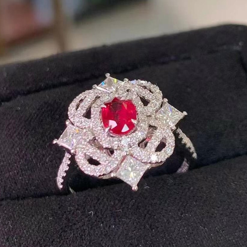 14k Gold 1.43 Ctw Natural Ruby & Diamond Ring - 3