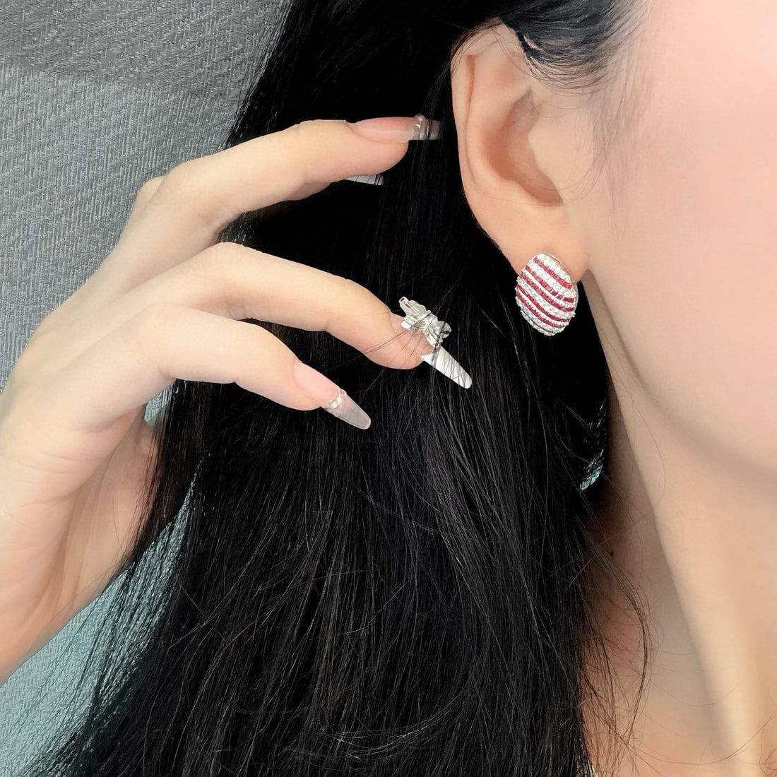 14k Gold 2.88 Ctw Natural Ruby & Diamond Earrings - 5