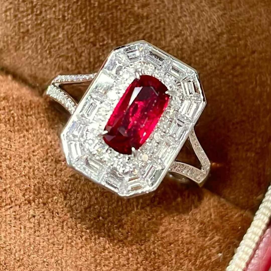 14k Gold 2.15 Ctw Natural Ruby & Diamond Ring - 2