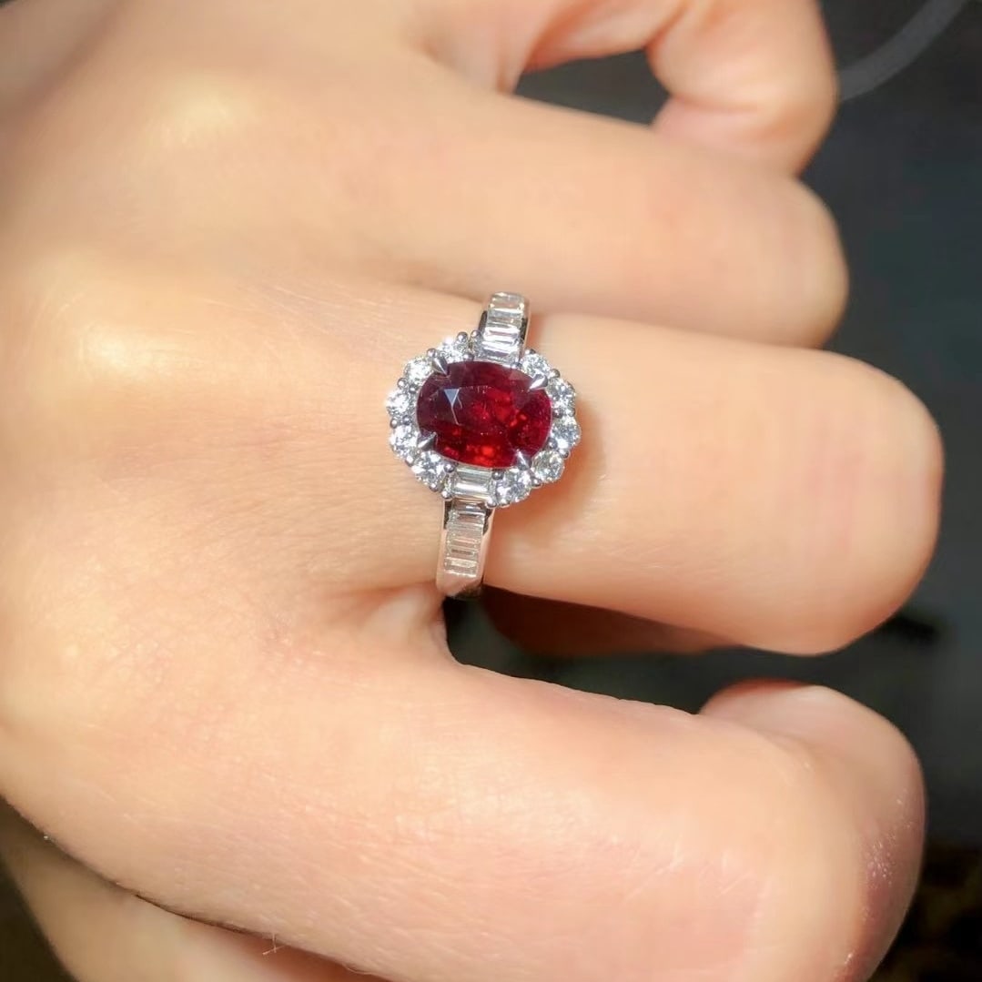 14k Gold 1.74 Ctw Natural Ruby & Diamond Ring - 2