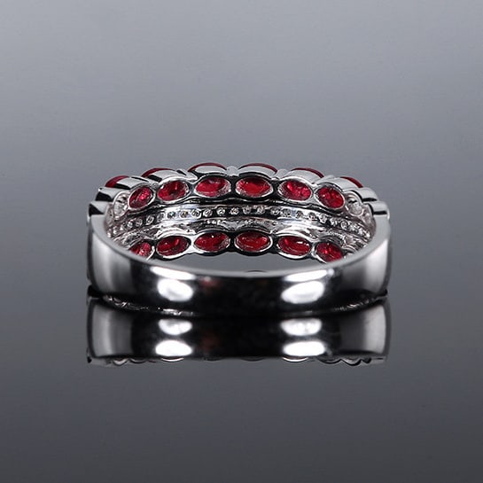 14k Gold 1.34 Ctw Natural Ruby & Diamond Ring - 4