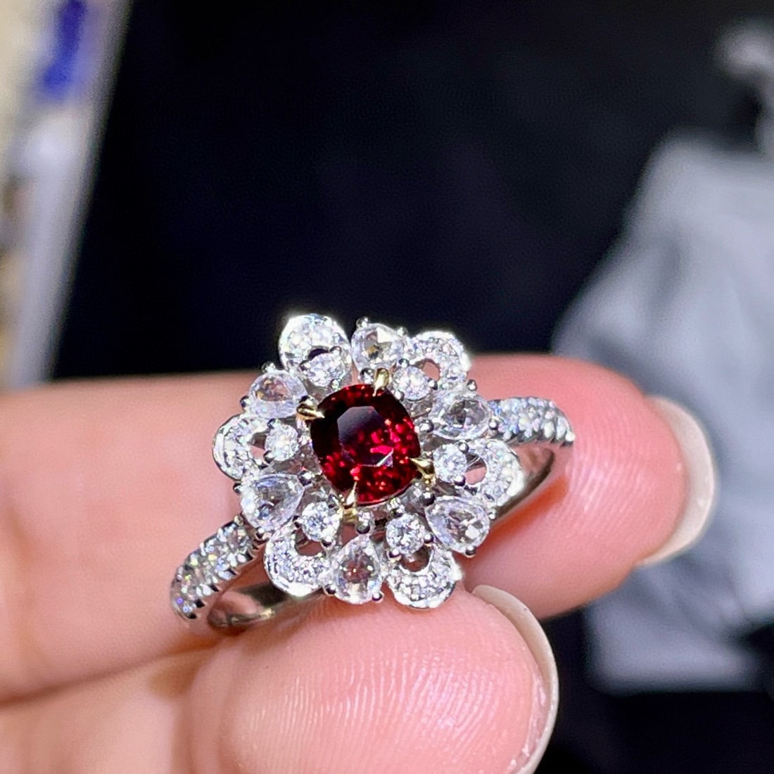 14k Gold 1.28 Ctw Natural Ruby & Diamond Ring - 2