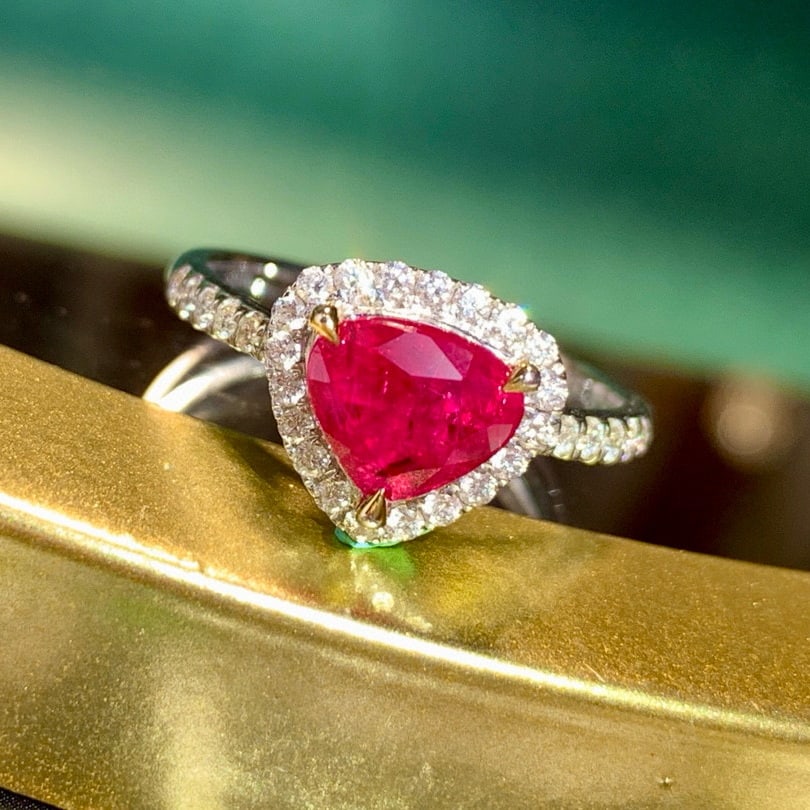 14k Gold 1.79 Ctw Natural Ruby & Diamond Ring (1 of 4)