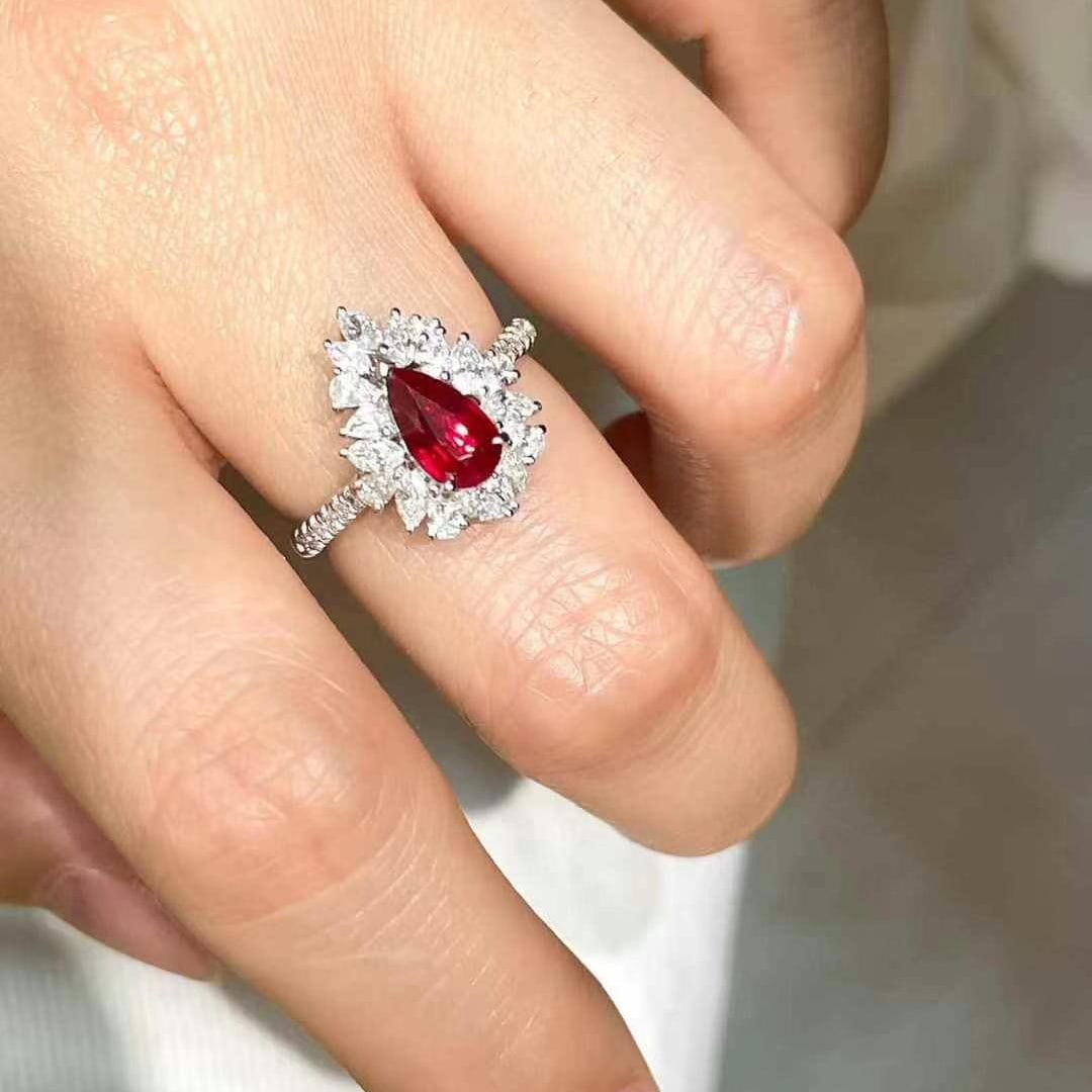 14k Gold 1.86 Ctw Natural Ruby & Diamond Ring - 5