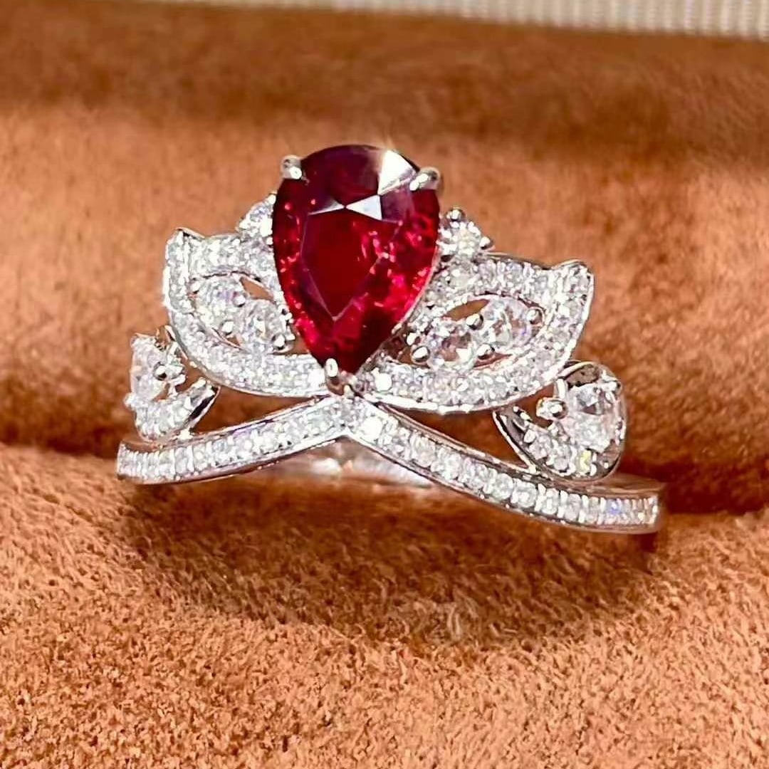 14k Gold 1.42 Ctw Natural Ruby & Diamond Ring - 2
