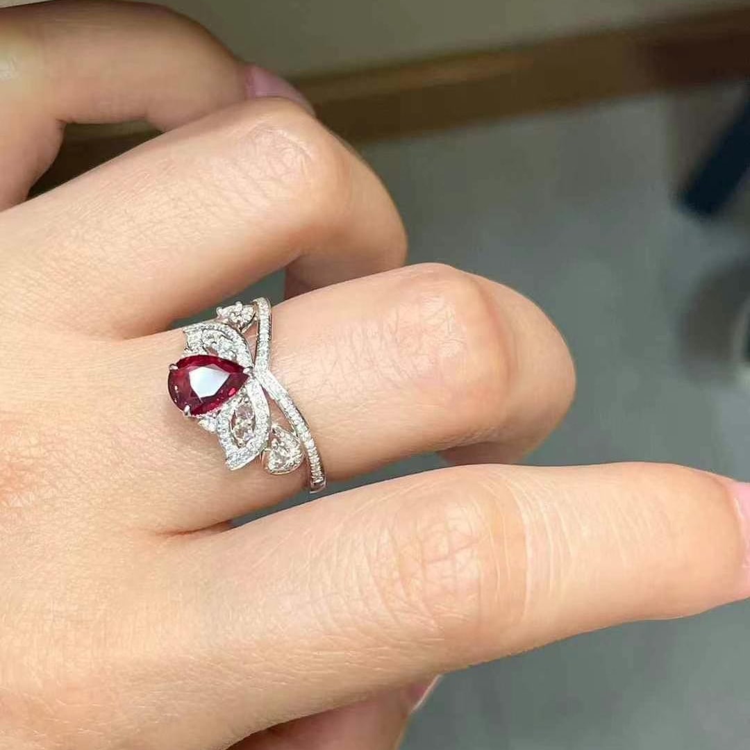 14k Gold 1.42 Ctw Natural Ruby & Diamond Ring - 3